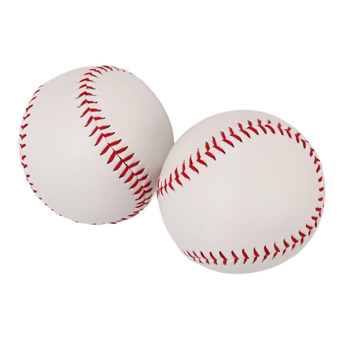 Oefen Softbal PU Leer Hard Professionele Training Honkbal voor Buitensporten 2 stuks white