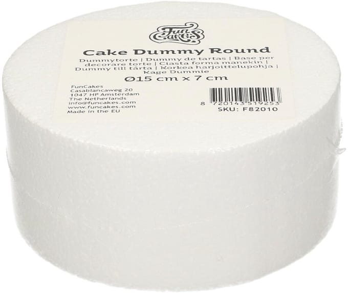 FunCakes Taart Dummy - Piepschuim Blok - Rond - Ø15 cm x 7 cm