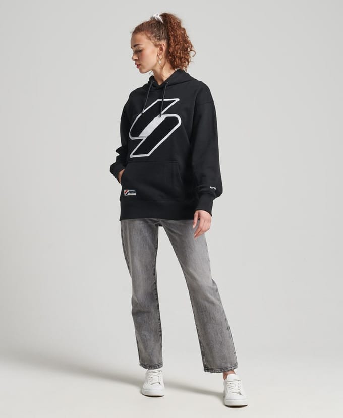 Dames oversized sweatshirt met capuchon Superdry Code