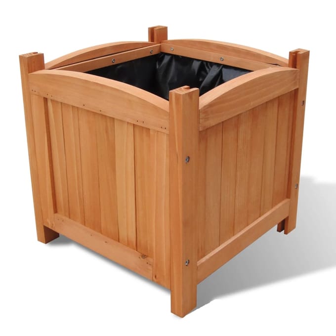 vidaXL - Plantenbakken - verhoogd - 2 - st - 30x30x30 - cm - hout