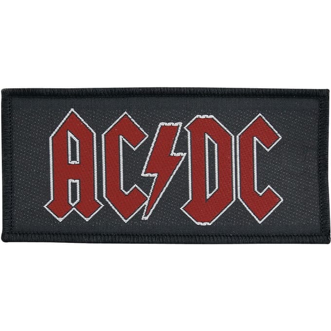 AC/DC Patch - Red Logo - voor Geen - zwart-rood