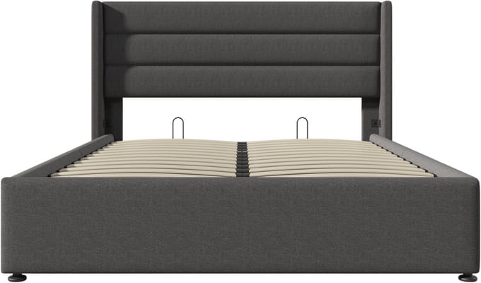 Boxspring - 140x200cm - Linnen - Opberg - Matras
