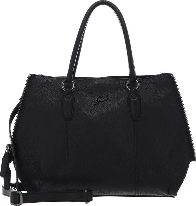 Gabs Leren Schoudertas Ivette TG Bull + Persiano Black Shoulder Bag Nero Zwart