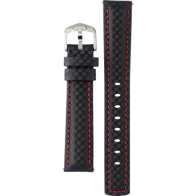 Hirsch 02592052-2-18 Carbon Horlogeband