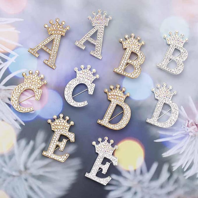 Engelse Letter A Broche, Unisex Pak Speldgesp, Modieus En Veelzijdig Borstbloem Badge Accessoire