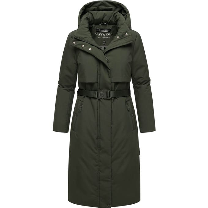 Navahoo dames winterparka WALDBUMMLER – weerbestendig & stijlvol met tailleceintuur