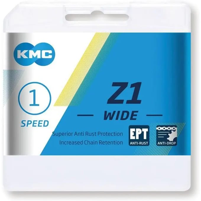 KMC Single speed ketting - Anti roest - 112 schakels - Donker zilver - EcoProTeQ gecoat