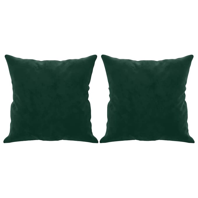 vidaXL - Sierkussens - 2 - st - 40x40 - cm - fluweel - donkergroen
