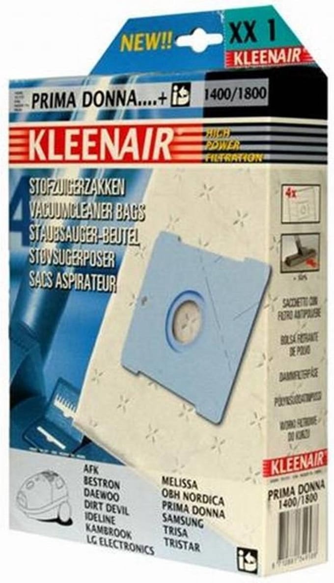 KleenAir HPF XX1 Prima Donna  Stofzuigerzakken 1400/1800