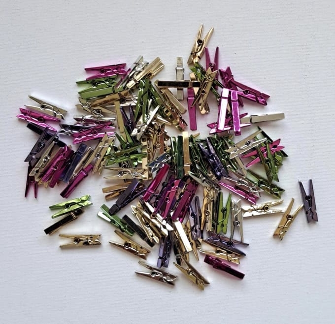 Mini Knijpertjes - Gekleurd - Metallic - Bloemist - Cadeaus - JH-003