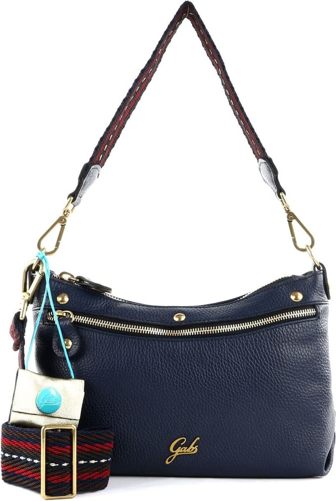 Gabs Leren Schoudertas Clelia Shoulder Bag Ink Blue Donkerblauw