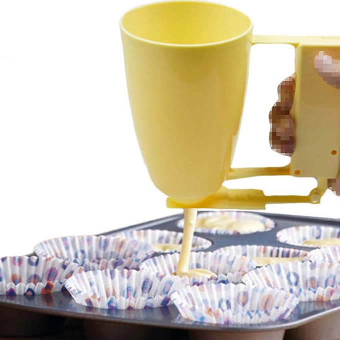 Plastic Donut Maker Handmatige Doughnut Tool DIY Wafel Cake Donut Maker beige