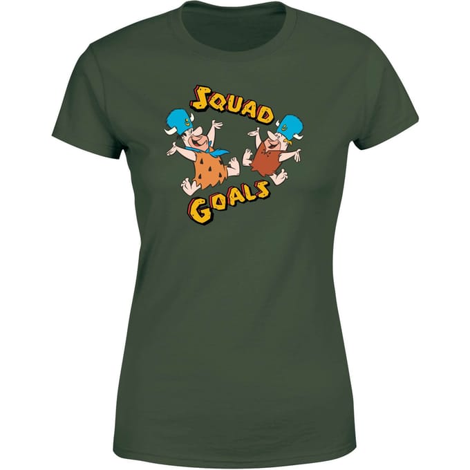 The Flintstones Squad Goals Dames T-shirt - Donkergroen - S