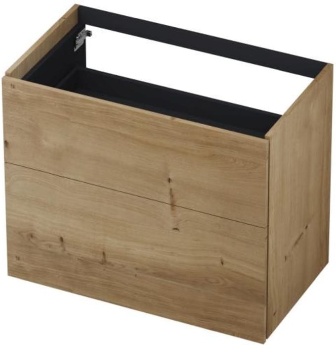 INK - Onderkast 2 Laden Push To Open 65cm Fineer Eiken - 800x450x650 Mm - Ash Grey Fineer
