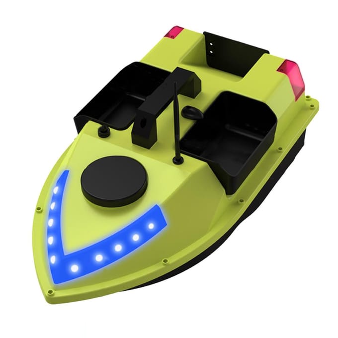 GPS RC Voerboot 600M Draadloze afstandsbediening Visaasboot Visserijvoederboot met 3 aas 0.52A black