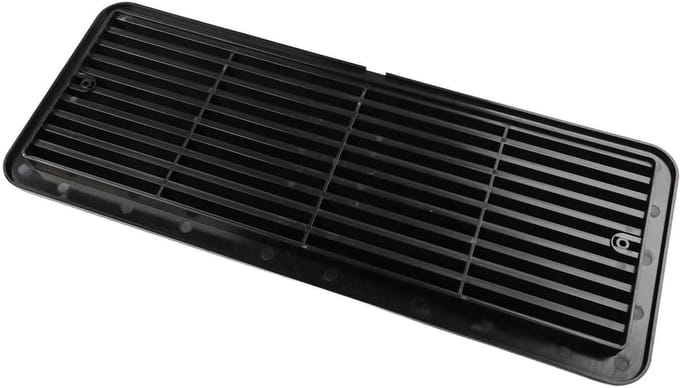 Koelkastrooster - Ventilatierooster - Koeling Optimaliseren - Weerbestendig ABS - 483 x 186 mm - Zwart