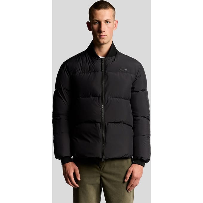 Lyle & Scott Puffer Bomber Jacket Jet Black Taglia: S | Giacche invernali Outlet | Uomo | Nero