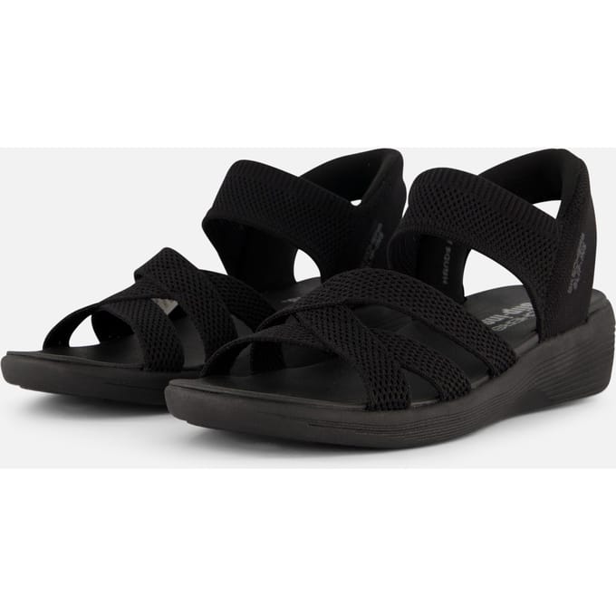 Skechers Arya Slip-ins Sandalen zwart Textiel - Maat 41