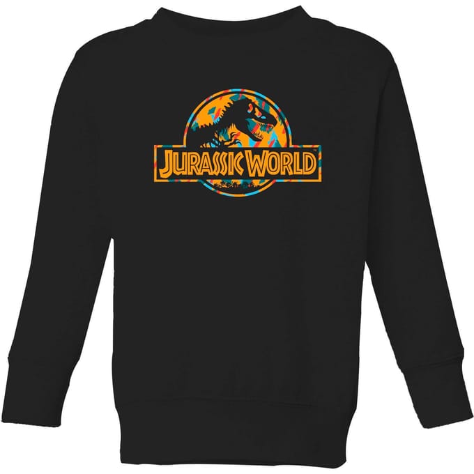 Jurassic Park Logo Tropical Kids' Sweatshirt - Black - 110/116 (5-6 jaar)