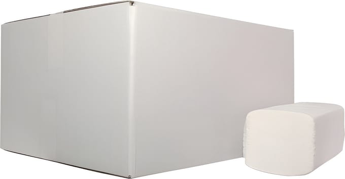 Papieren Handdoek - Z-vouw - 2-laags - Wit - 21x24cm - 3200 Stuks