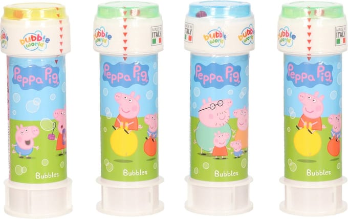 Bellenblaas - 4x - Peppa Pig - 50 ml - voor kinderen - uitdeel cadeau/kinderfeestje