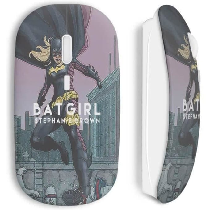 Souris Sans Fil - Batgirl - Stephanie Brown - USB Wifi Inclus - Compatible Mac et PC - Blanc
