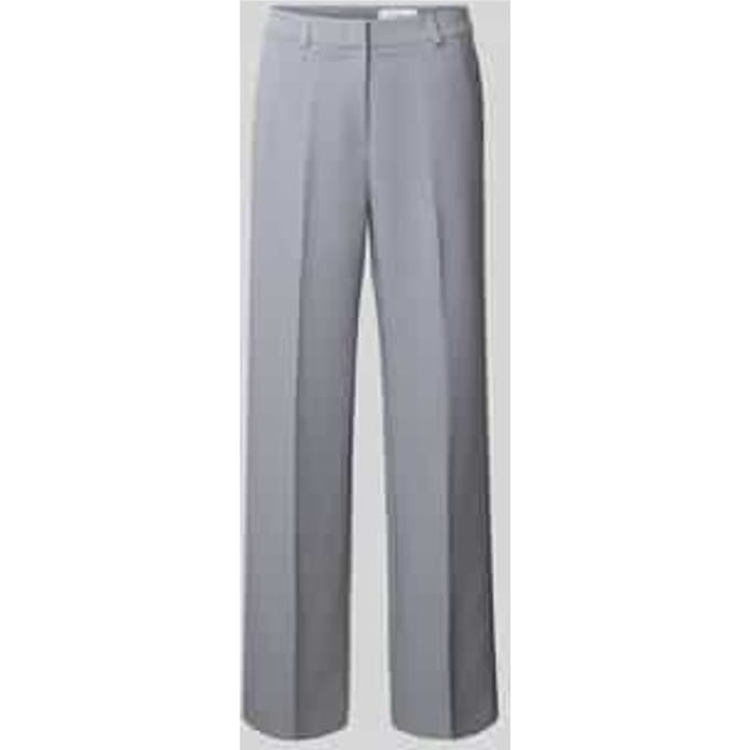 Wide fit stoffen broek met viscose en persplooien