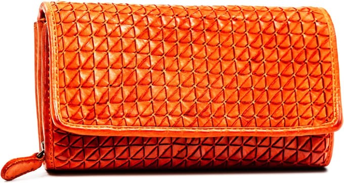 Dames leren portemonnee R-N22-ZPT-7330 Oranje