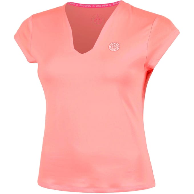 BIDI BADU Out of Control V-Neck T-shirt Dames-pink, wit