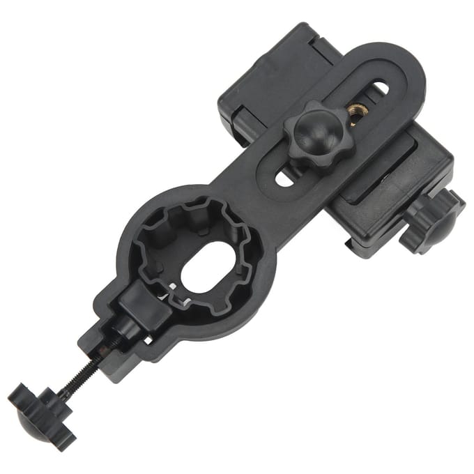 Telescoop Telefoonhouder 1/4in Schroefgat Antislip Rubberen Pad Plastic Telescoop Telefoonadapter voor Small black