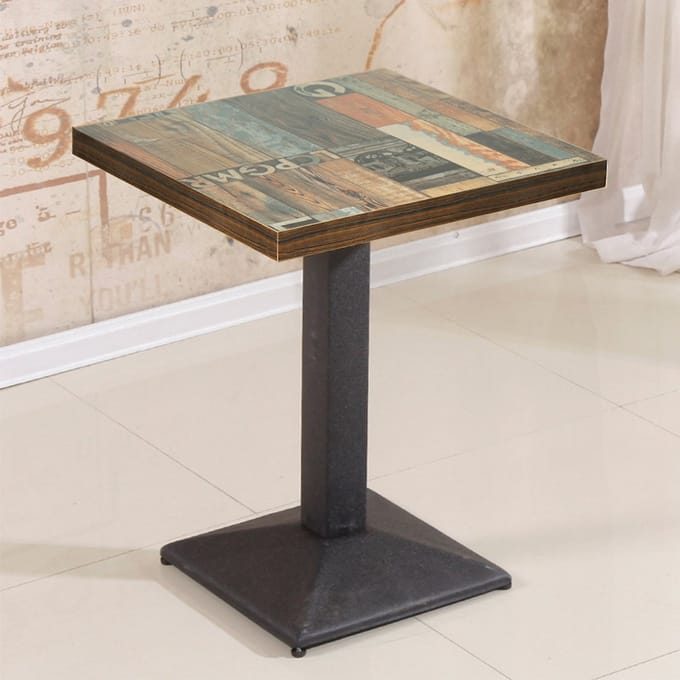 PIPIPOXER bistrotafel bartafel bijzettafel tuintafel MDF 60*60*75cm Retro