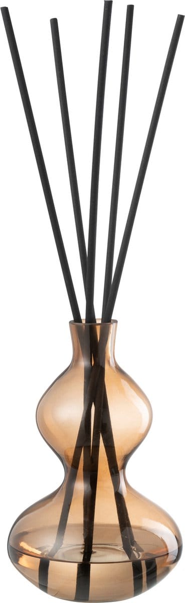J-Line geurstokjes Nordic Vetiver - glas - amber - small