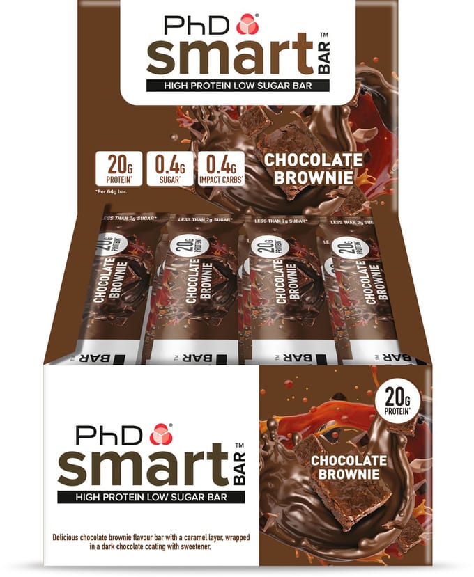 PhD Smart Bar (12x64g) Chocolate Brownie - Repen - Eiwit Repen