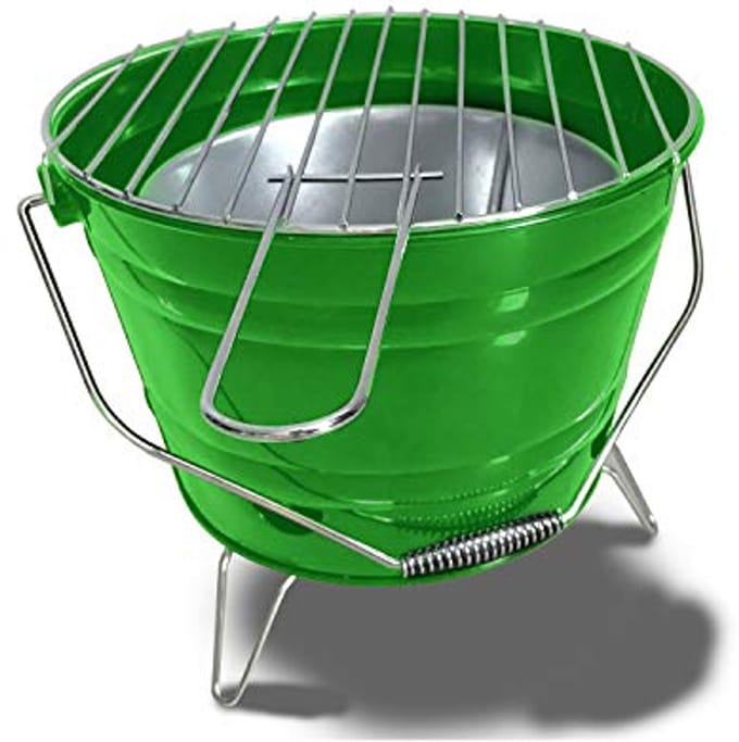 Grill-emmer en Vuurkorf voor Picknick en Feest - Groen