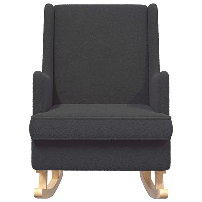 vidaXL - Schommelstoel - Donkergrijs - 62 - x - 80 - x - 85 - cm - Bouclé