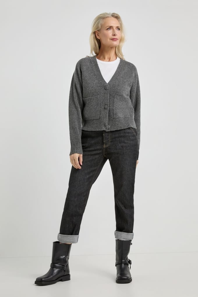 Josephine & Co Aletta Cardigan Anthracite Maat: XL | Cardigans Outlet | Dames | Grijs