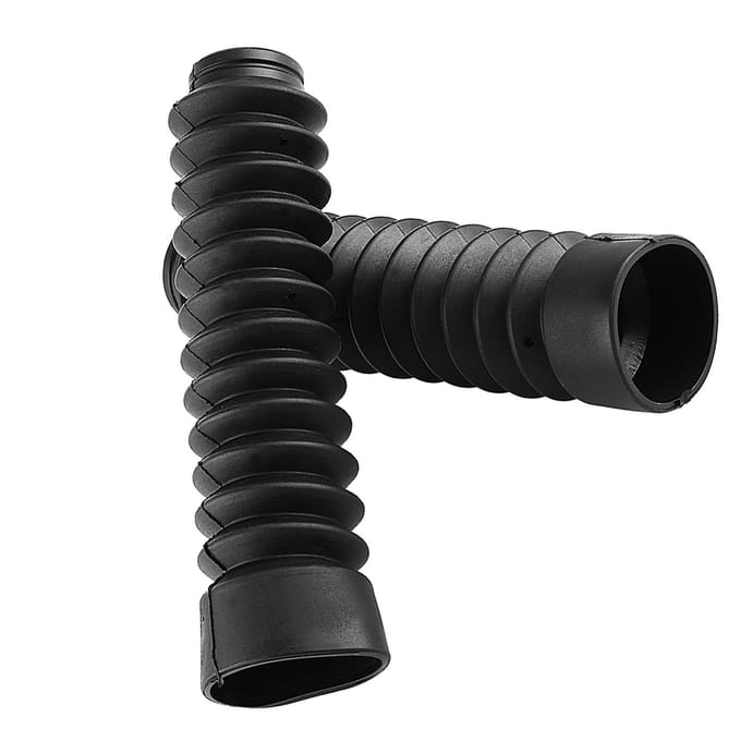 210.5x42mm Motorfiets Voorvork Cover Gaiters Gators Laarzen Schokdemping Stofkap zwart