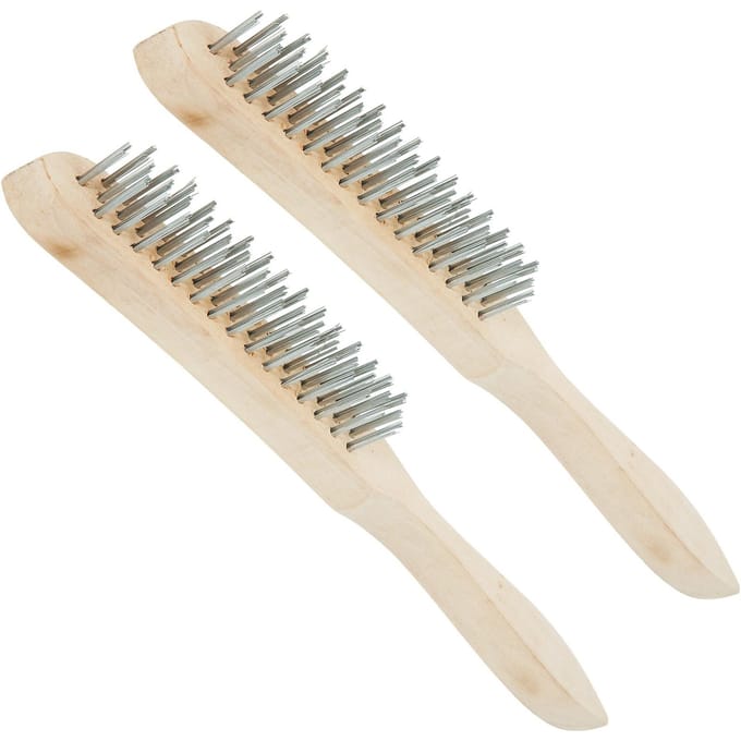 HENDI Staalborstel – 4 rijen stalen draadharen – 290 mm – set van 2