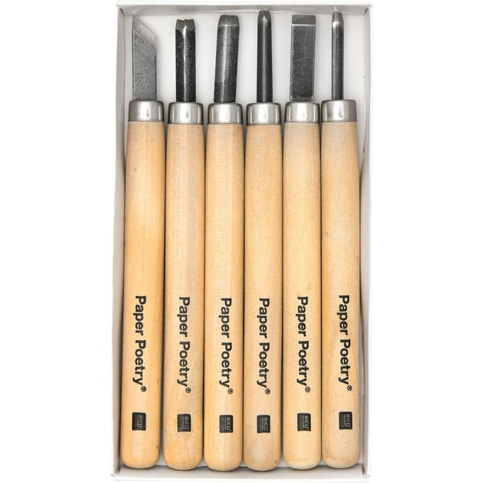 Carving tool, set van 6
