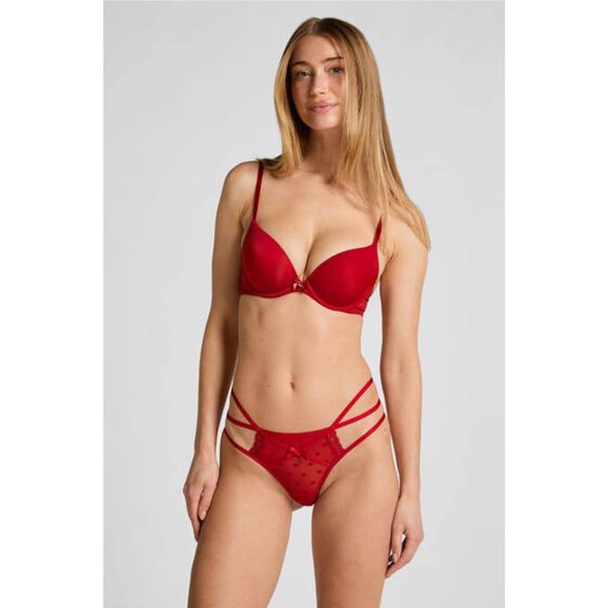 Hunkemöller Dames Lingerie String Melda - Rood - maat 2XL