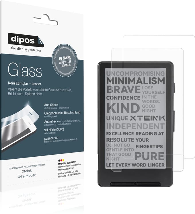 dipos – 2x Matte Pantserfolie geschikt voor Xteink X4 eReader | 9H Screenprotector