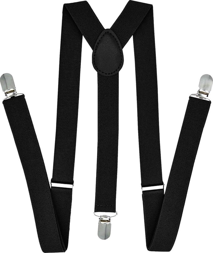 Fako Fashion® - Bretels - Effen - 100cm - Zwart