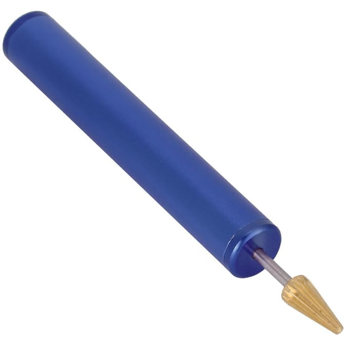 Faux Leer Randverf Pen Handheld Randdrukroller Applicator Tool Donkerblauw