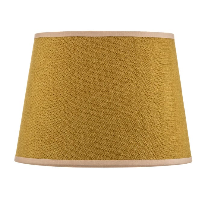 Duolla Lampenkap Classic S, geweven, mosterdgeel