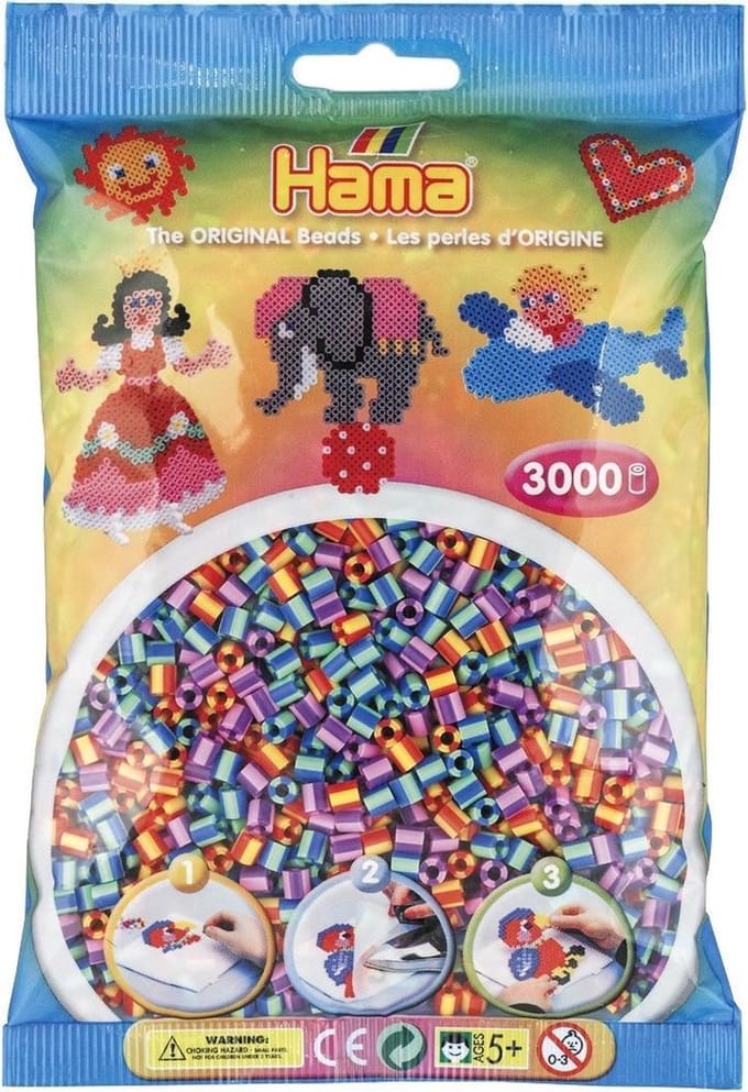 Hama Strijkkralen – 3000 stuks, tweekleurig gemengd