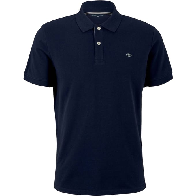 Tom Tailor - Piqué-poloshirt van katoen - Maat L - sky captain blue