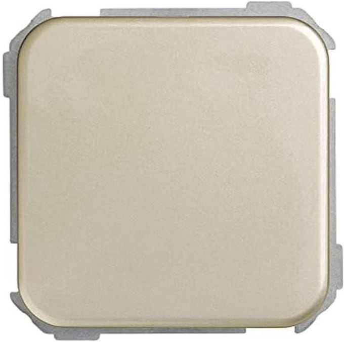 Blind Plaat - Afdekplaat Schakelaar - Muur Afwerken - Eenvoudige Installatie - 64 x 65 mm - Champagne