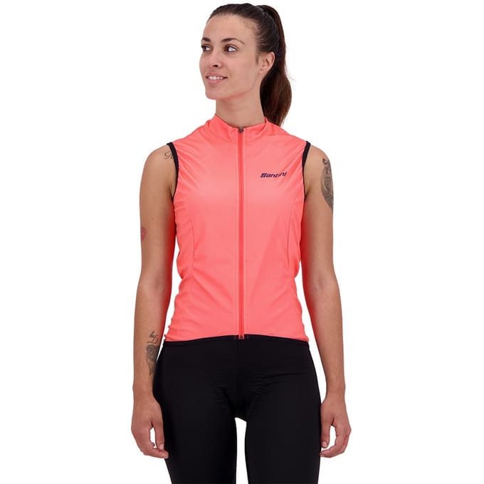 Santini Nebula Gilet Oranje 2XL Vrouw