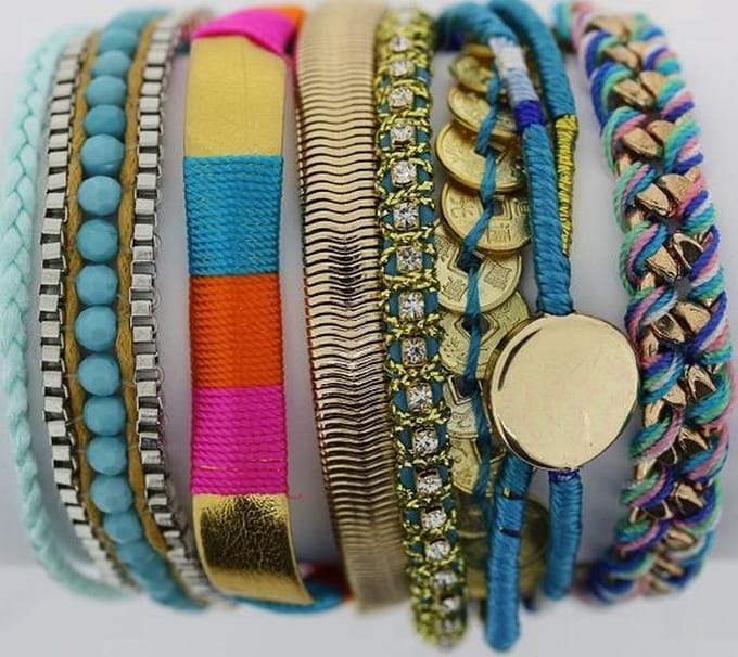 Behave - Armband - multicolor mix - boho zomerstijl met magneetsluiting