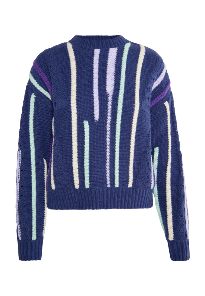 IZIA Jumper Dames Navy Veelkleurig